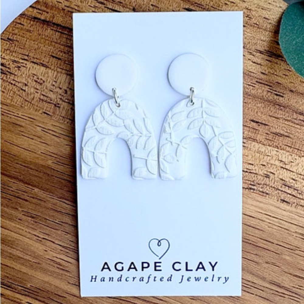 NWT! Agape Clay Dangle Earrings